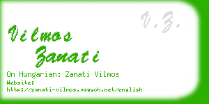 vilmos zanati business card